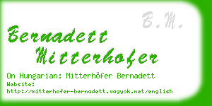 bernadett mitterhofer business card